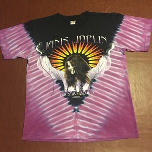 Vtg 2000 Janis Joplin Tie Dye Woodstock Tee S